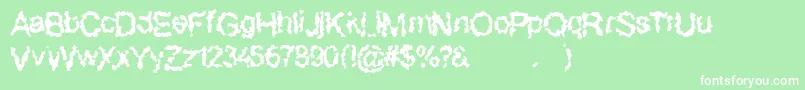 Superbeast Font – White Fonts on Green Background