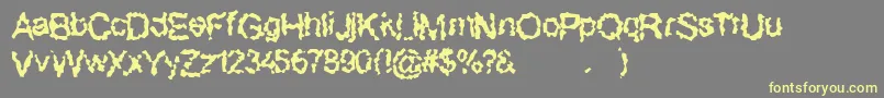 Superbeast-Schriftart – Gelbe Schriften auf grauem Hintergrund