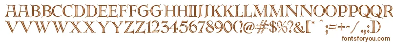 EmeraldIsle-fontti – ruskeat fontit valkoisella taustalla