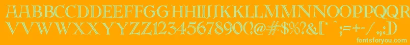 EmeraldIsle Font – Green Fonts on Orange Background