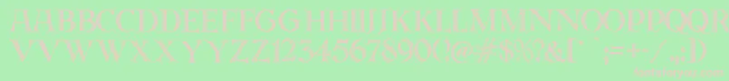 EmeraldIsle Font – Pink Fonts on Green Background