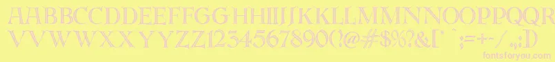 EmeraldIsle Font – Pink Fonts on Yellow Background