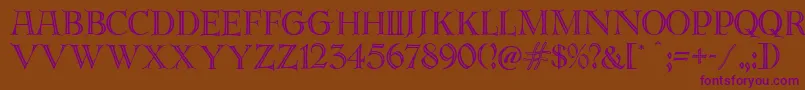 EmeraldIsle Font – Purple Fonts on Brown Background