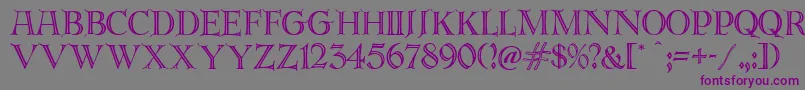 Шрифт EmeraldIsle – фиолетовые шрифты на сером фоне