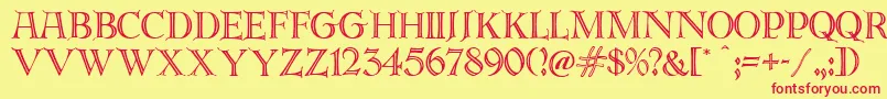 EmeraldIsle Font – Red Fonts on Yellow Background