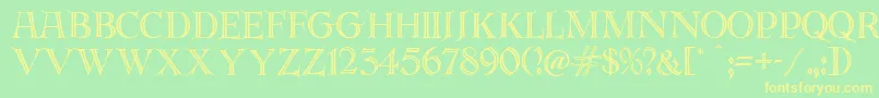 EmeraldIsle Font – Yellow Fonts on Green Background