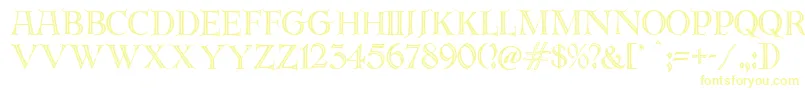 Шрифт EmeraldIsle – жёлтые шрифты
