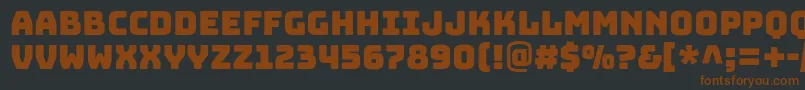 Czcionka BungeeRegular – brązowe czcionki na czarnym tle