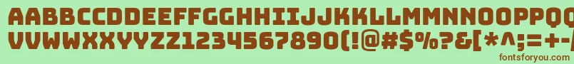 BungeeRegular Font – Brown Fonts on Green Background