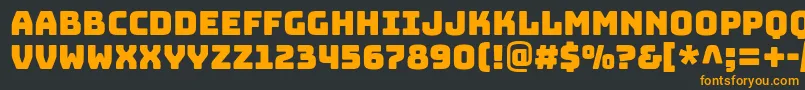 BungeeRegular Font – Orange Fonts on Black Background