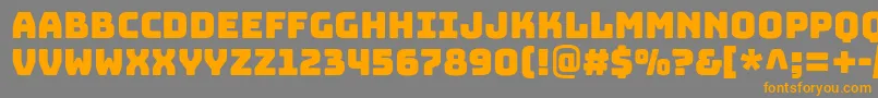 Weitere Informationen zur BungeeRegular-Schriftart BungeeRegular-Schriftart – Orangefarbene Schriften auf grauem Hintergrund