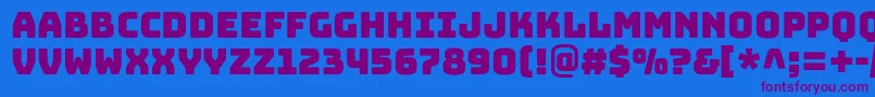 BungeeRegular Font – Purple Fonts on Blue Background