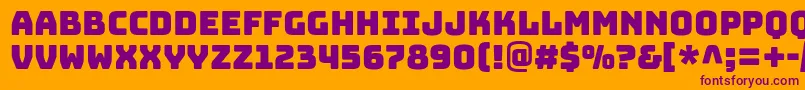 BungeeRegular Font – Purple Fonts on Orange Background