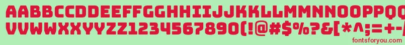 BungeeRegular Font – Red Fonts on Green Background