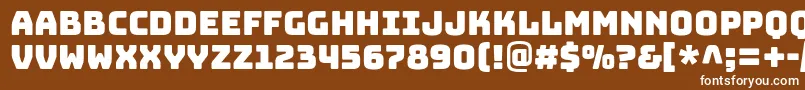 Fonte BungeeRegular – fontes brancas em um fundo marrom