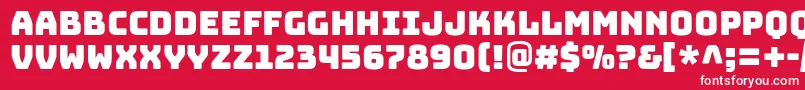 Fonte BungeeRegular – fontes brancas em um fundo vermelho