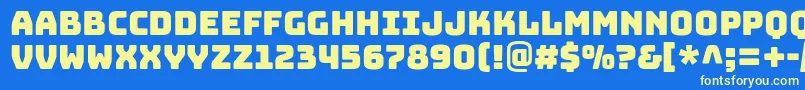 BungeeRegular Font – Yellow Fonts on Blue Background