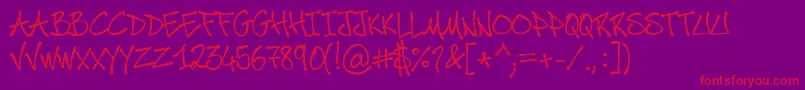 PoscaMadThrasherz Font – Red Fonts on Purple Background