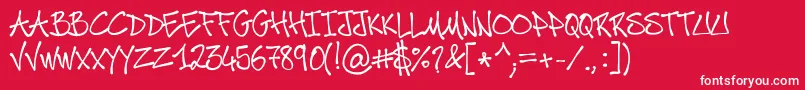PoscaMadThrasherz Font – White Fonts on Red Background
