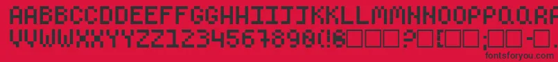 ClassOf74 Font – Black Fonts on Red Background