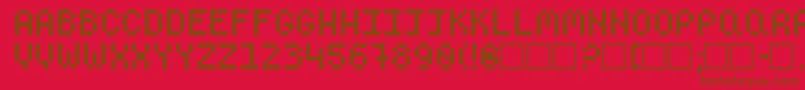ClassOf74 Font – Brown Fonts on Red Background