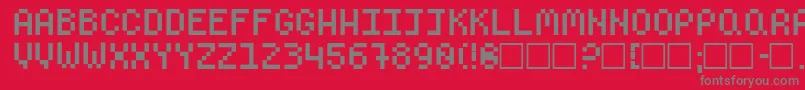 フォントClassOf74 – 赤い背景に灰色の文字
