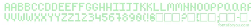 ClassOf74-Schriftart – Grüne Schriften auf weißem Hintergrund