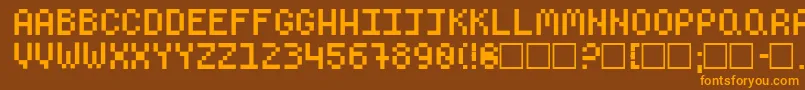 Police ClassOf74 – polices orange sur fond brun