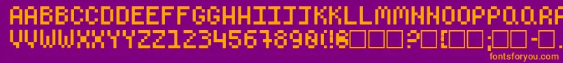 ClassOf74 Font – Orange Fonts on Purple Background