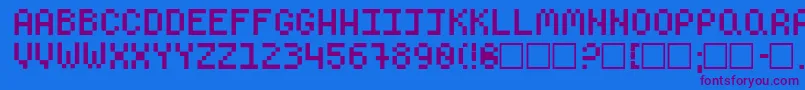 ClassOf74 Font – Purple Fonts on Blue Background