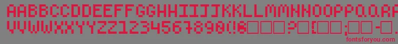 フォントClassOf74 – 赤い文字の灰色の背景