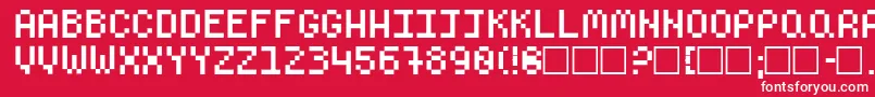 ClassOf74 Font – White Fonts on Red Background