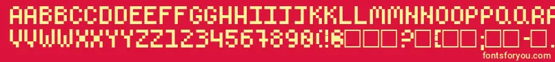 ClassOf74 Font – Yellow Fonts on Red Background