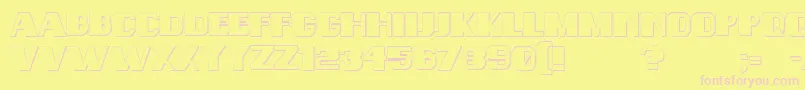 ConsequencesShadow Font – Pink Fonts on Yellow Background