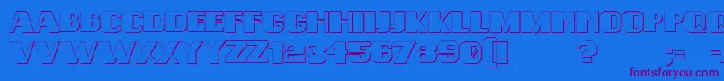 ConsequencesShadow Font – Purple Fonts on Blue Background