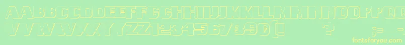 ConsequencesShadow Font – Yellow Fonts on Green Background