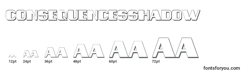 Размеры шрифта ConsequencesShadow