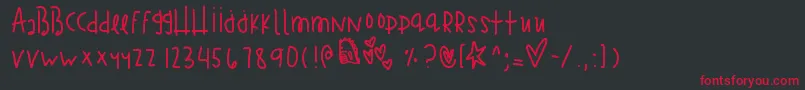 Tragickingdom Font – Red Fonts on Black Background
