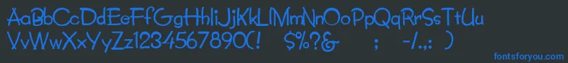 Lumparsky Font – Blue Fonts on Black Background