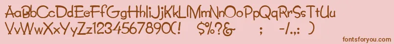 Lumparsky Font – Brown Fonts on Pink Background