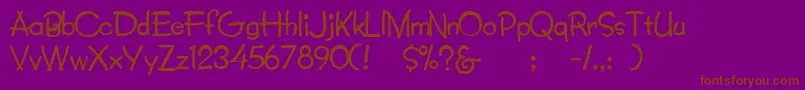 Lumparsky Font – Brown Fonts on Purple Background