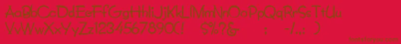 Lumparsky Font – Brown Fonts on Red Background