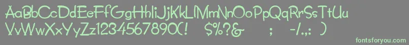 Lumparsky Font – Green Fonts on Gray Background