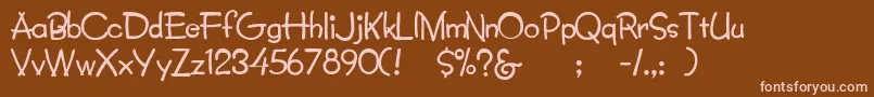 Lumparsky Font – Pink Fonts on Brown Background