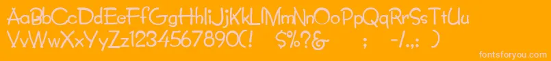 Lumparsky Font – Pink Fonts on Orange Background