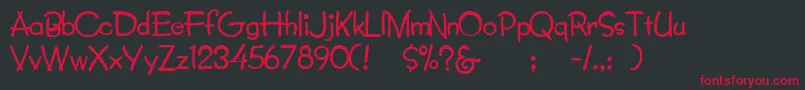 Lumparsky Font – Red Fonts on Black Background