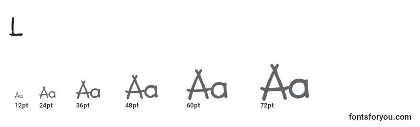 Размеры шрифта Lumparsky