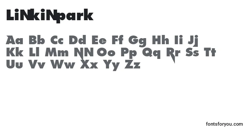 Schriftart Linkinpark – Alphabet, Zahlen, spezielle Symbole