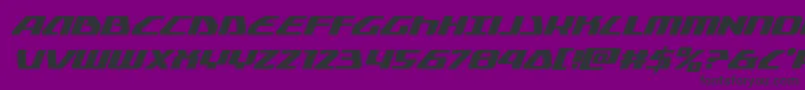 Globaldynamicsital Font – Black Fonts on Purple Background