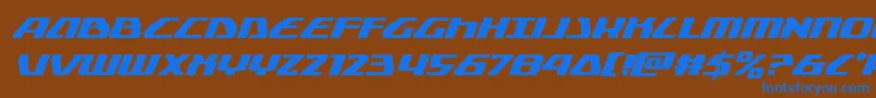 Globaldynamicsital Font – Blue Fonts on Brown Background